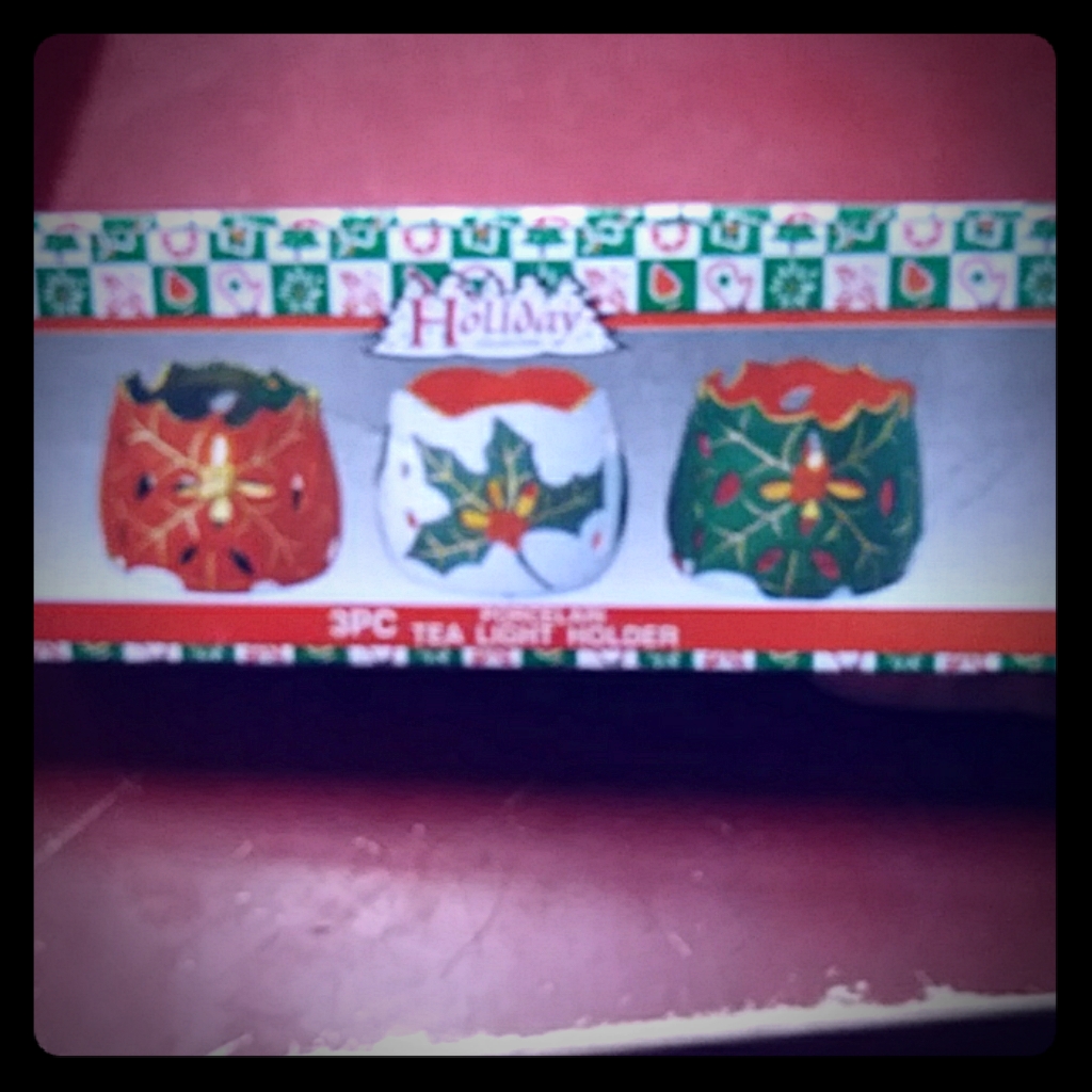 Brand New In Box 3pc Tea Light Holder
